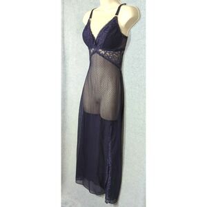 New Sheer Mesh BLUSH Maxi Slip S Cut Out Back Underwire Bra Coquette Fairy Goth